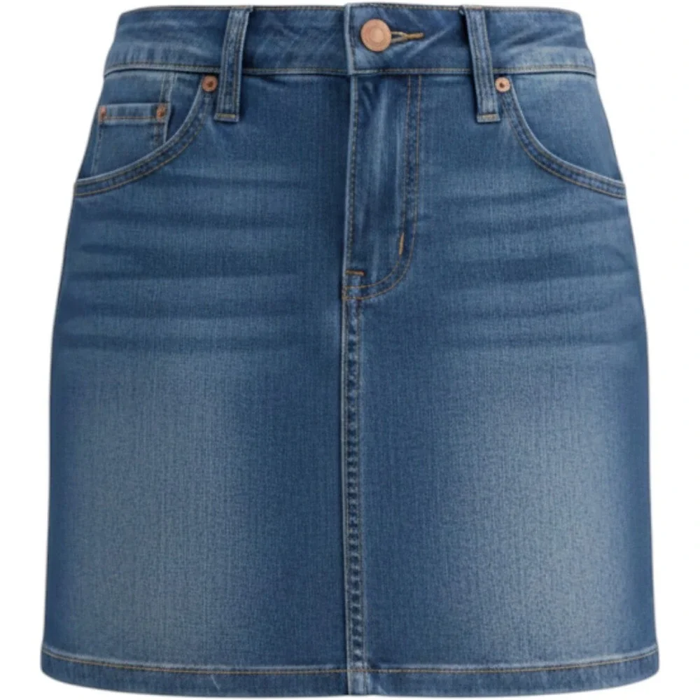 Old Navy Girls Blue Denim Button Front Mini Skirt Medium Wash Size L 10-12